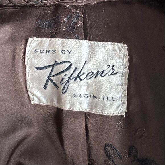 Vintage 1950s Dark Brown Mink Fur Coat Satin Lined Mid Century Luxe Evening - Picture 11 of 12